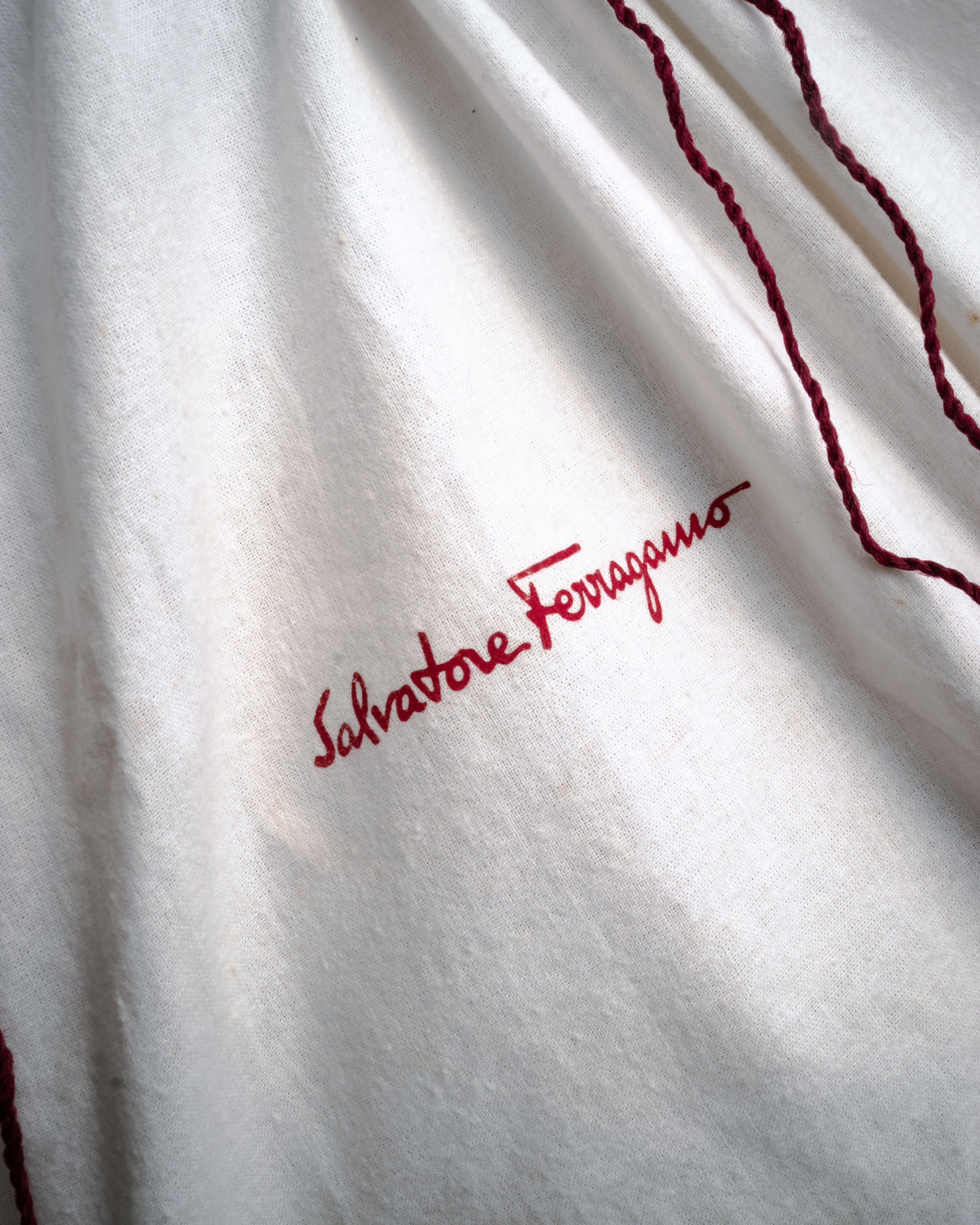 “Salvatore Ferragamo” 1990’s-00’s Gancini top handle bag