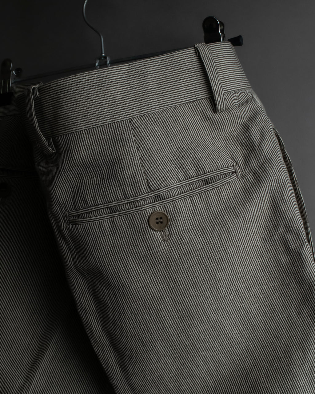 "HERMES" Cotton linen wide tapered slacks