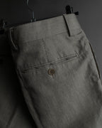 "HERMES" Cotton linen wide tapered slacks