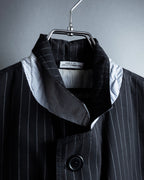 "Dolce & Gabbana" Collar switching design pinstripe pattern tailored jacket