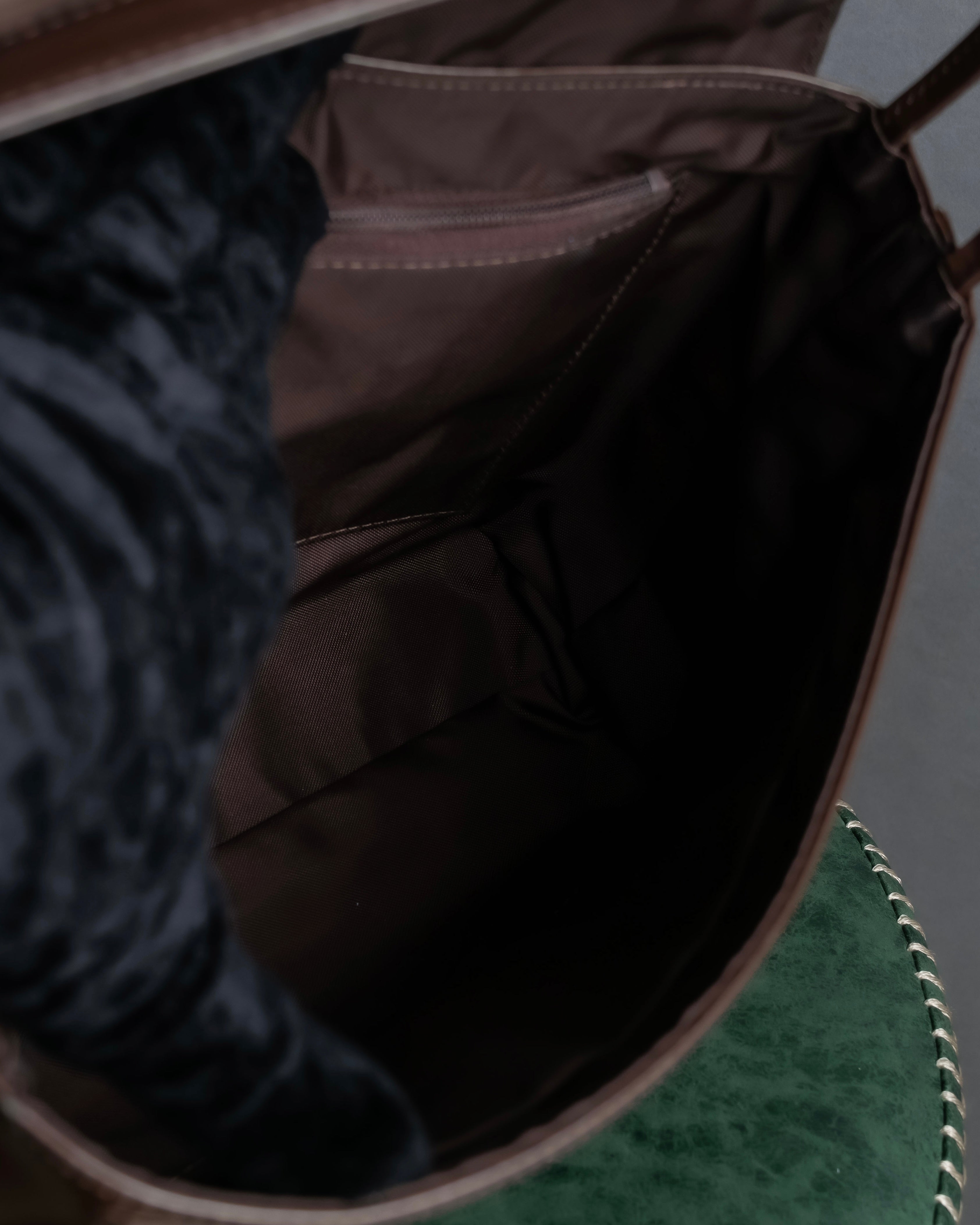 "GIVENCHY MAROQUINERIE" Trapezoidal brown leather one-handle bag