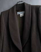 "Christian Dior Boutique Paris" Beautiful waist-shape shawl collar long coat