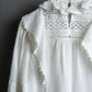 "ISABEL MARANT" Lace knit frill docking sheer blouse