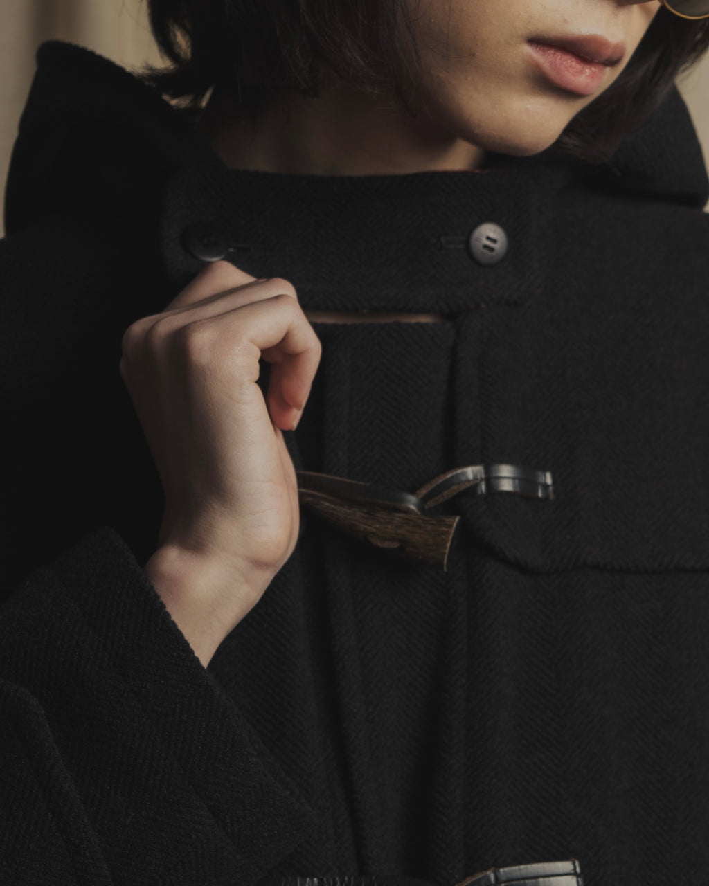 Abrigo tipo duffle de herencia de los años 90 de Burberrys con capucha forrada de cuadros