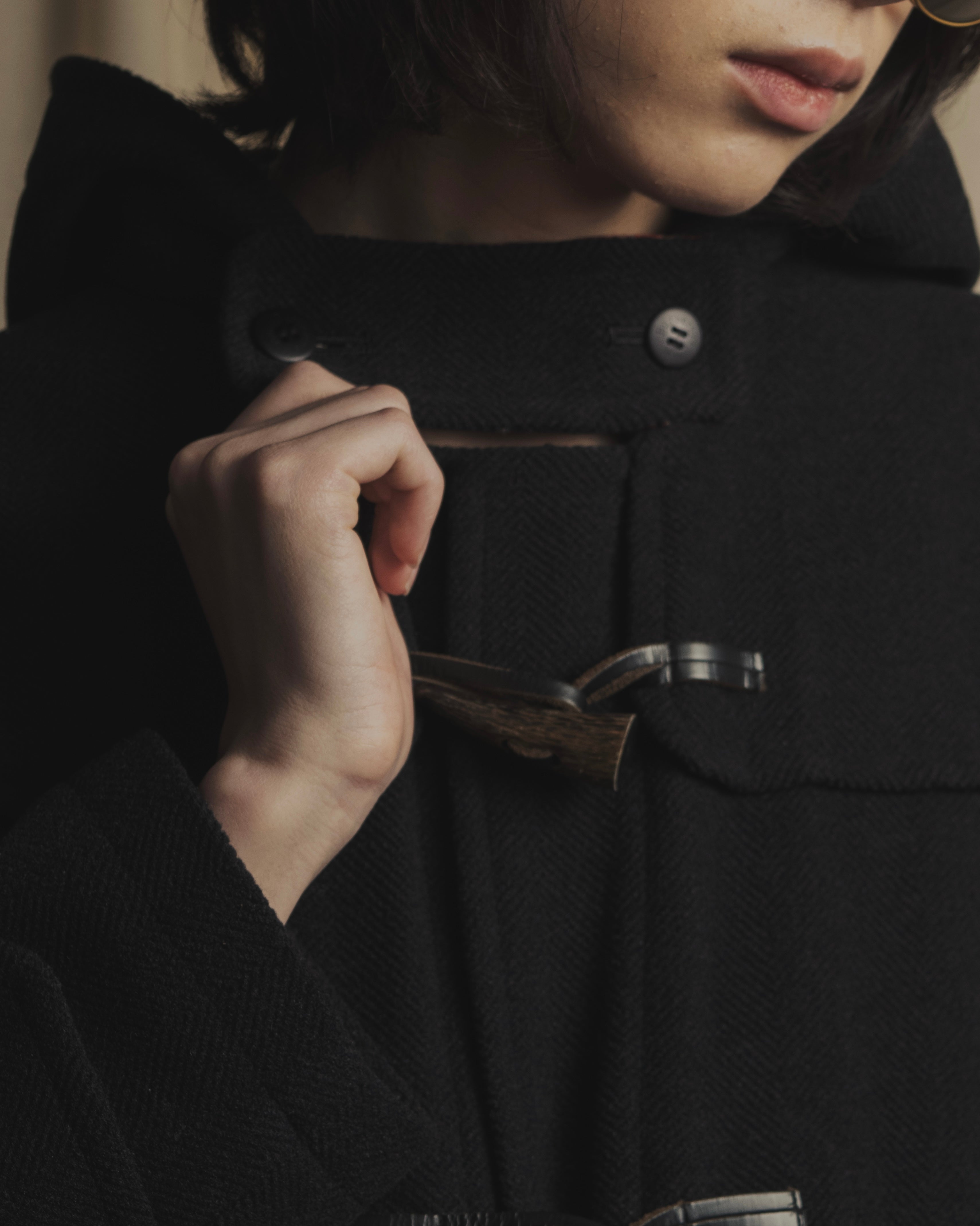 Abrigo tipo duffle de herencia de los años 90 de Burberrys con capucha forrada de cuadros