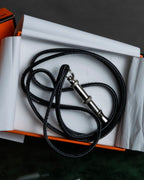 "HERMES" Le Sifflet à Ultrason series whistle motif leather necklace