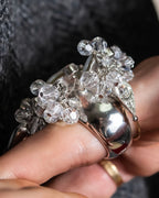 "Dior" Sways among the plants flower motif ring