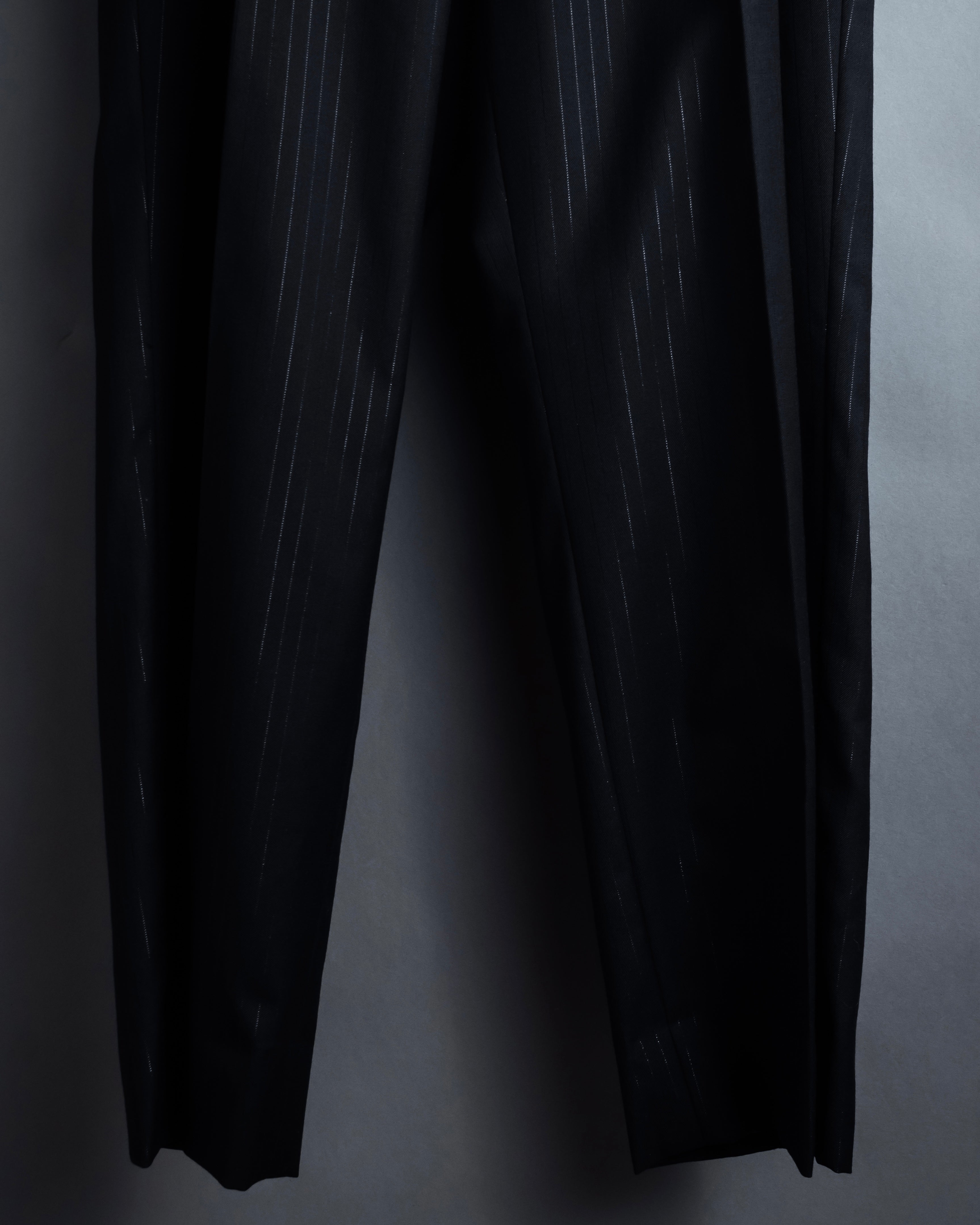 "BALENCIAGA" Chalk stripe pattern long silhouette set up