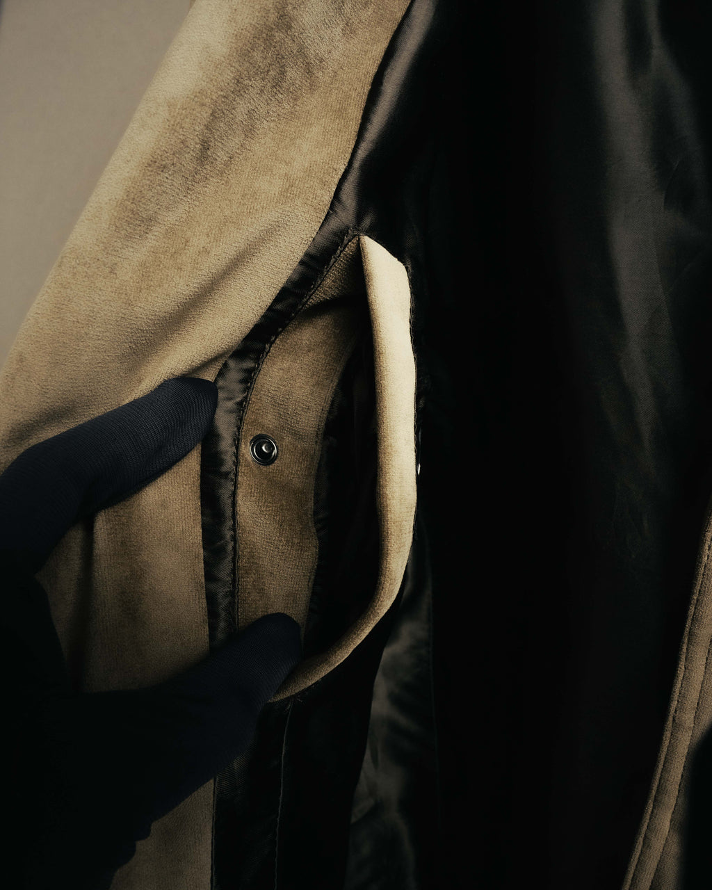 “GIORGIO ARMANI” 90’s-00’s Suede-effect multi-pocket tailored field jacket