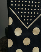 "Jean Paul Gaultier Paris" 90's-00's Graphic dotted silk neck scarf