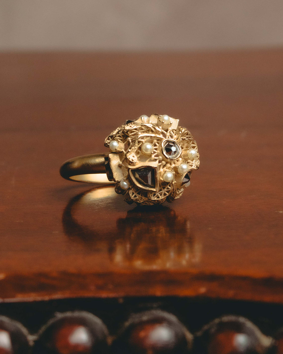 -SPECIAL- "Christian Dior" 10's-20's Sculptural clustered costume ring