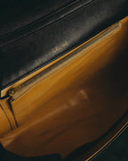 "CELINE" 70's-80's Classic horsebit leather shoulder handbag