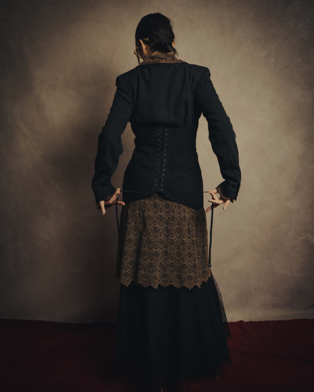 -SPECIAL- “Jean Paul GAULTIER FEMME” 2005-2011 Corset lace-up tailored zip jacket