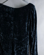 "Yves Saint Laurent Rive Gauche"
Draped neckline crushed velour dress