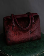 "LOEWE" Seal fur leather hand bag