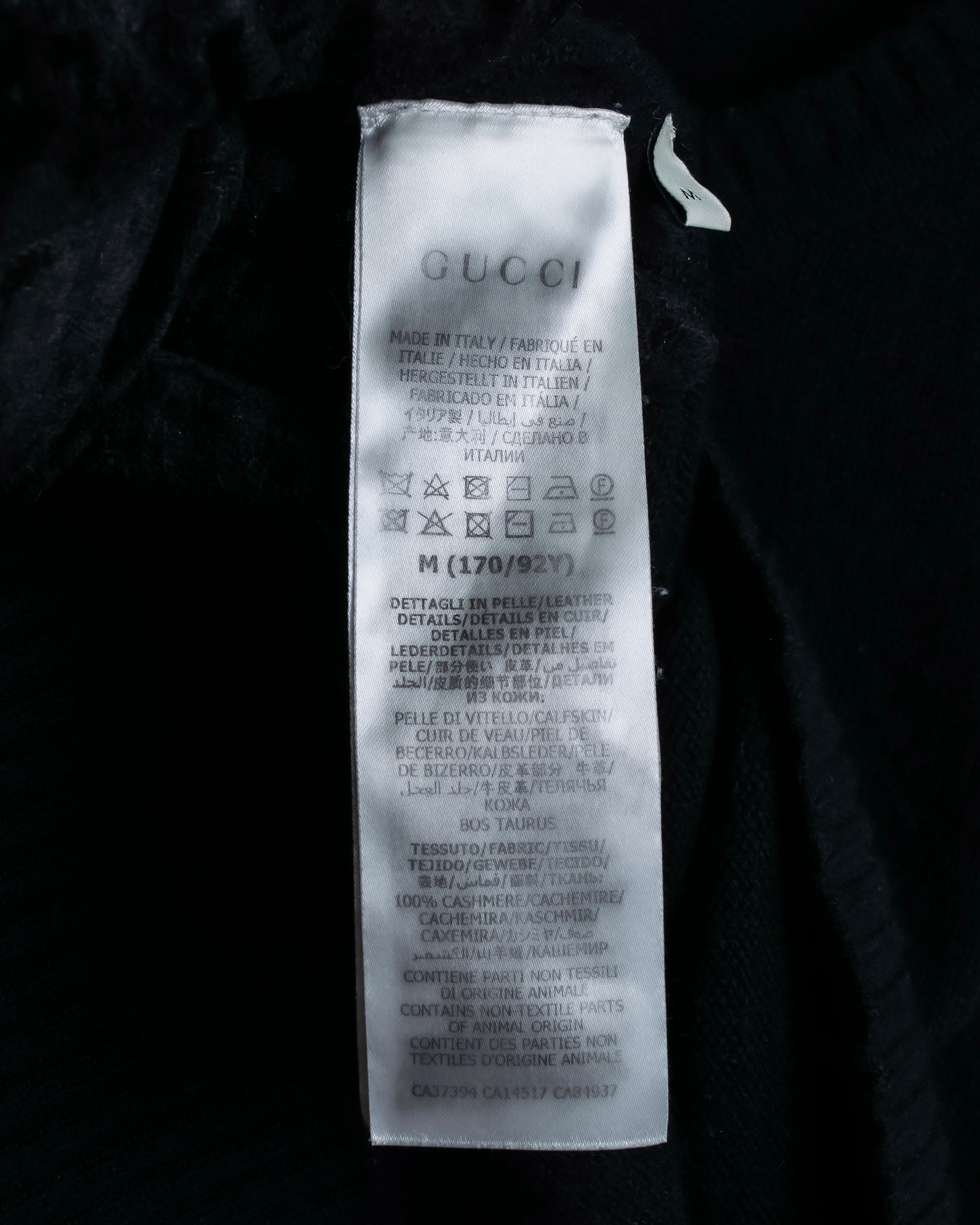 "GUCCI" Horsebit design V-neck cashmere knit