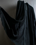 "ISAAC SELLAM" Cut-off design belted leather jacket