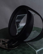 "Dolce & Gabbana" Libra motif silver buckle leather belt