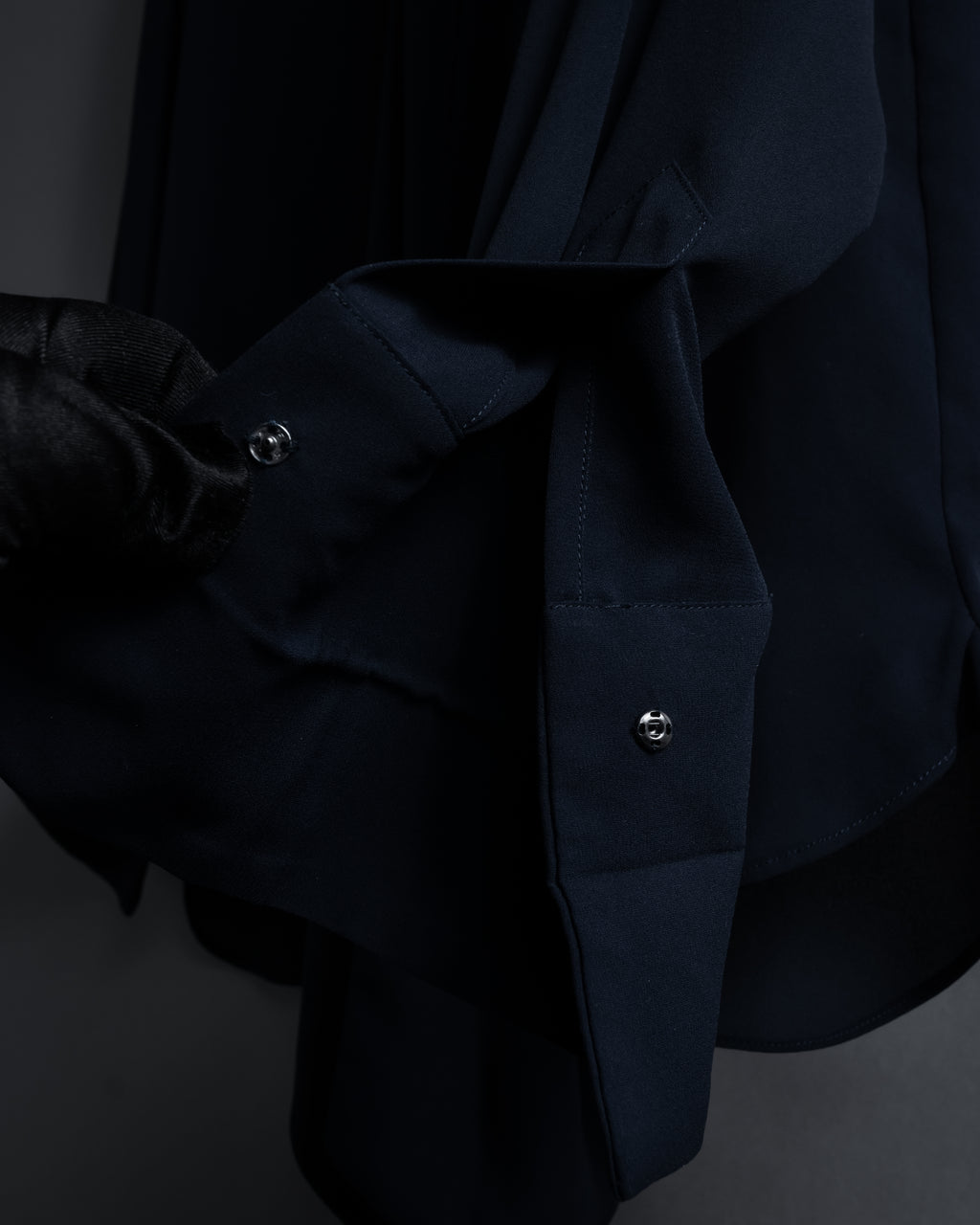 "Maison Margiela" 16SS Bow tie draping shirt