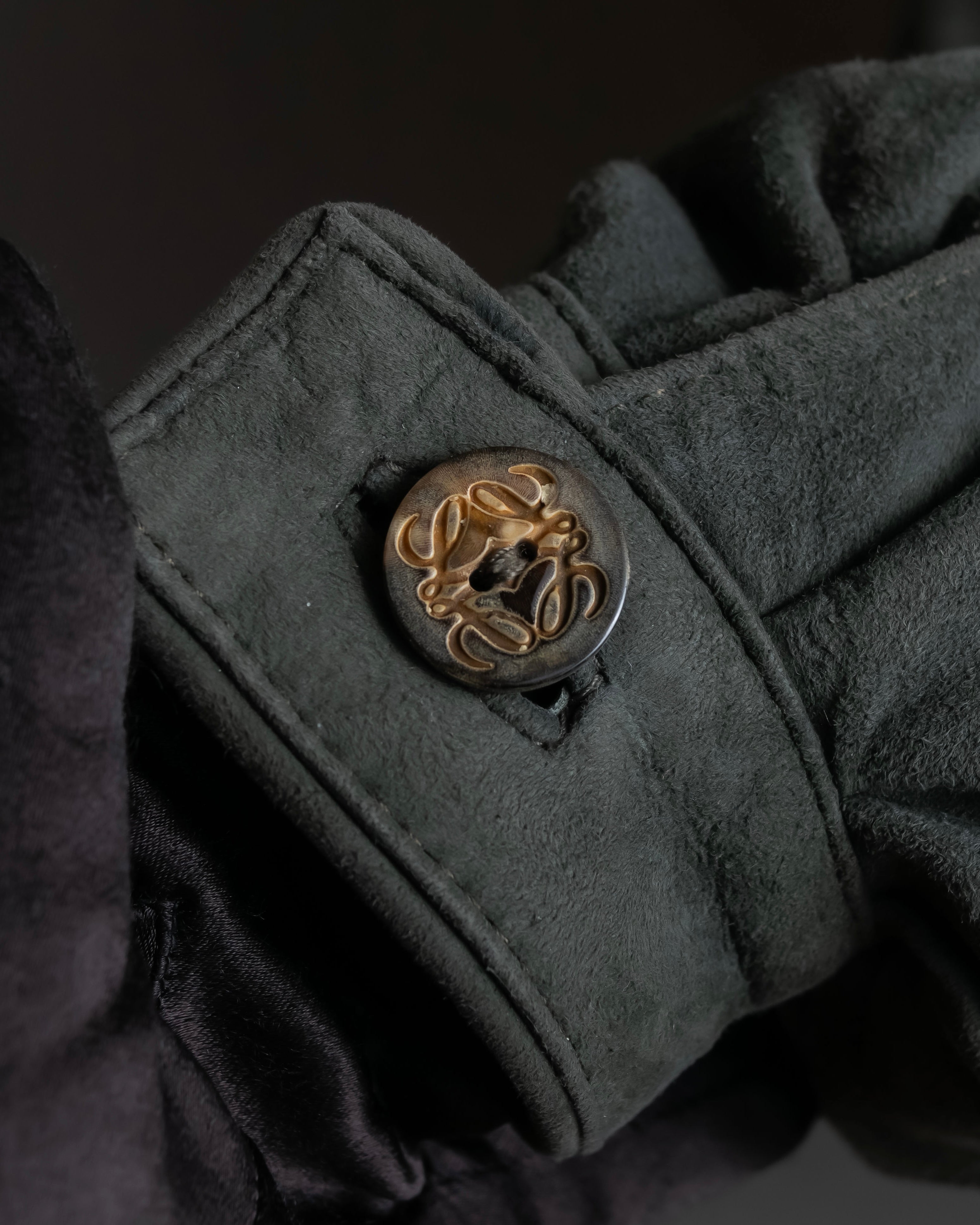 "LOEWE" Box silhouette suede leather blouson