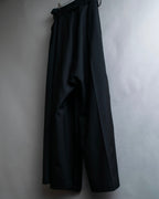 "YOHJI YAMAMOTO +NOIR" Asymmetrical slit sarouel slacks