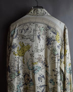 "HERMES" Margiela period Les Étoiles, Stars silk shirt