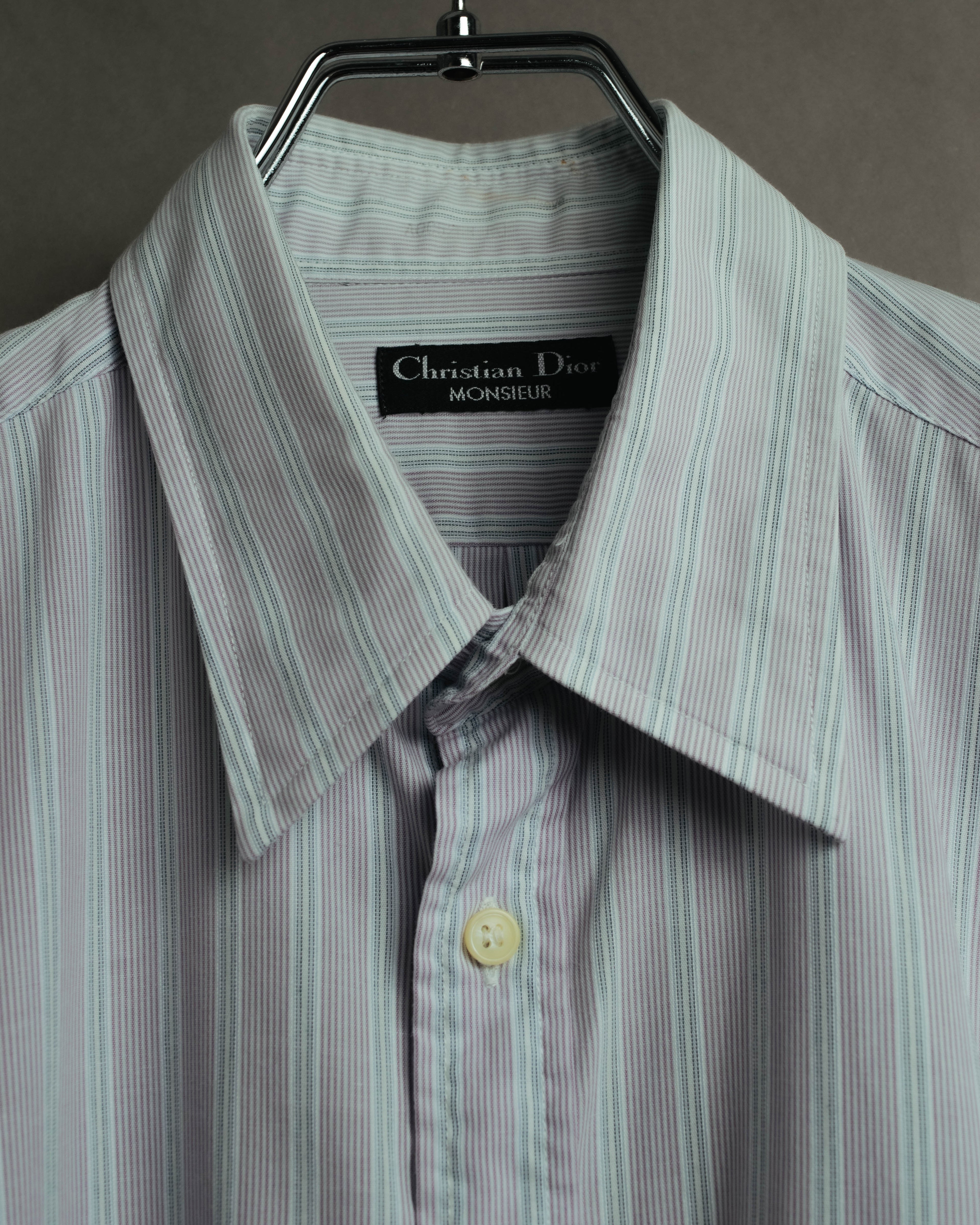 "Christian Dior" 80's-90's Relaxed striped long sleeve shirt