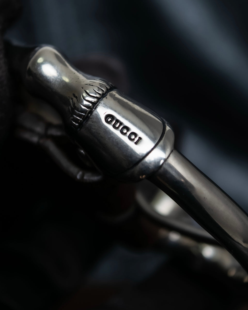 "GUCCI" Horse's foot motif antique style ring belt