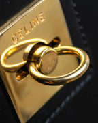 "CELINE" Ringlock design leather hand bag