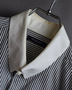 "BURBERRY" Pinstripe cleric design shirt
