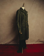 "D&G" 90's-00's Structured double-breasted wool-blend long coat