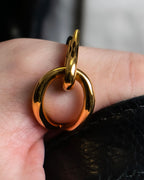 "HERMES" Jumbo scarf gold ring