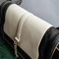 "Chloe" Leather & canvas combination design chain crossbody bag