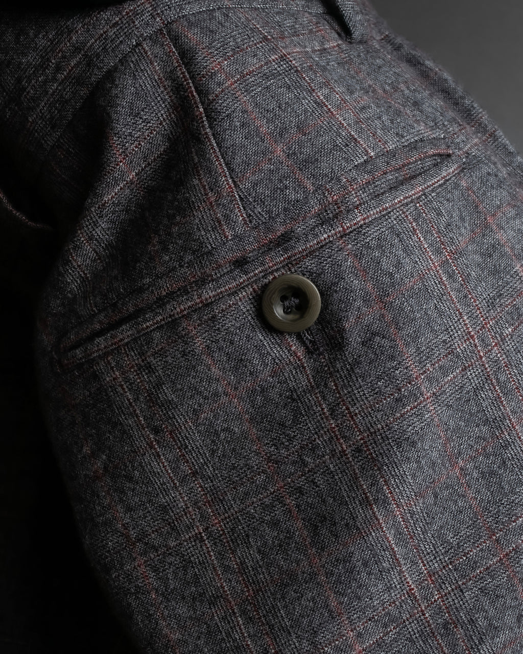 "HERMES" Heather gray cashmere blend slacks