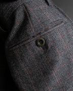 "HERMES" Heather gray cashmere blend slacks
