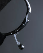 "Dolce & Gabbana" Curved rivet design silver metal bracelet