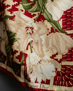 "Christian Dior" Houndstooth floral square scarf