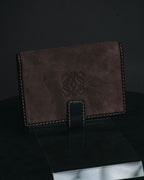"LOEWE" Anagram-embossed suede bi-fold wallet