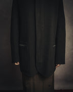 –SPECIAL– “HERMES” 90’s-00’s Concealed placket wool zip coat