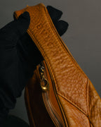 “BVLGARI” 90’s-00’s crescent leather hobo bag