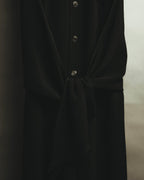 -SPECIAL- “HERMÈS“ 00’s-10’s Sleeveless silk draped shirt dress