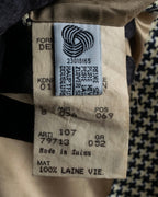 "HUGO BOSS" Houndstooth structured shoulder line tailored jacket