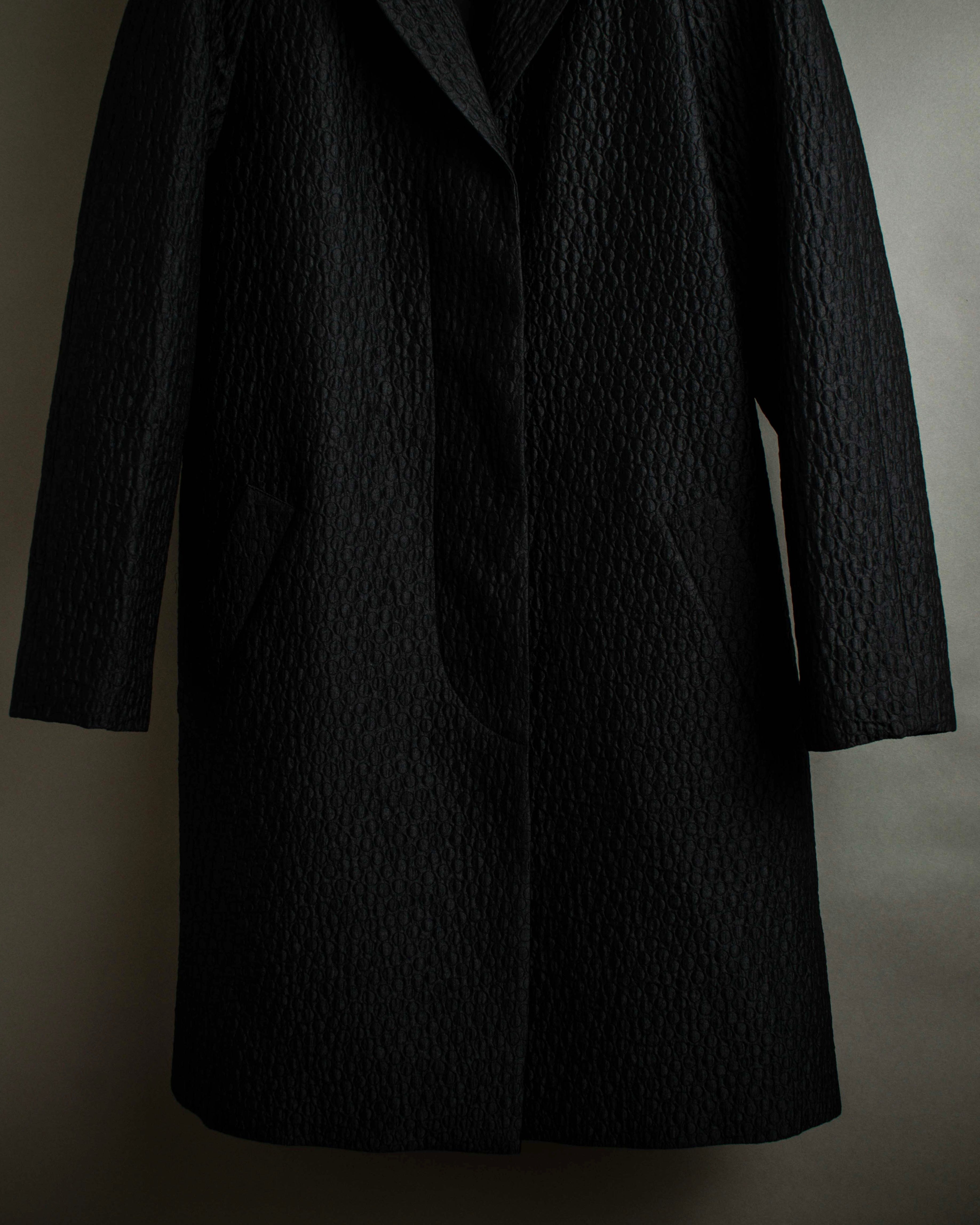 "DRIES VAN NOTTEN" Relief  jaguard uneven design chester coat