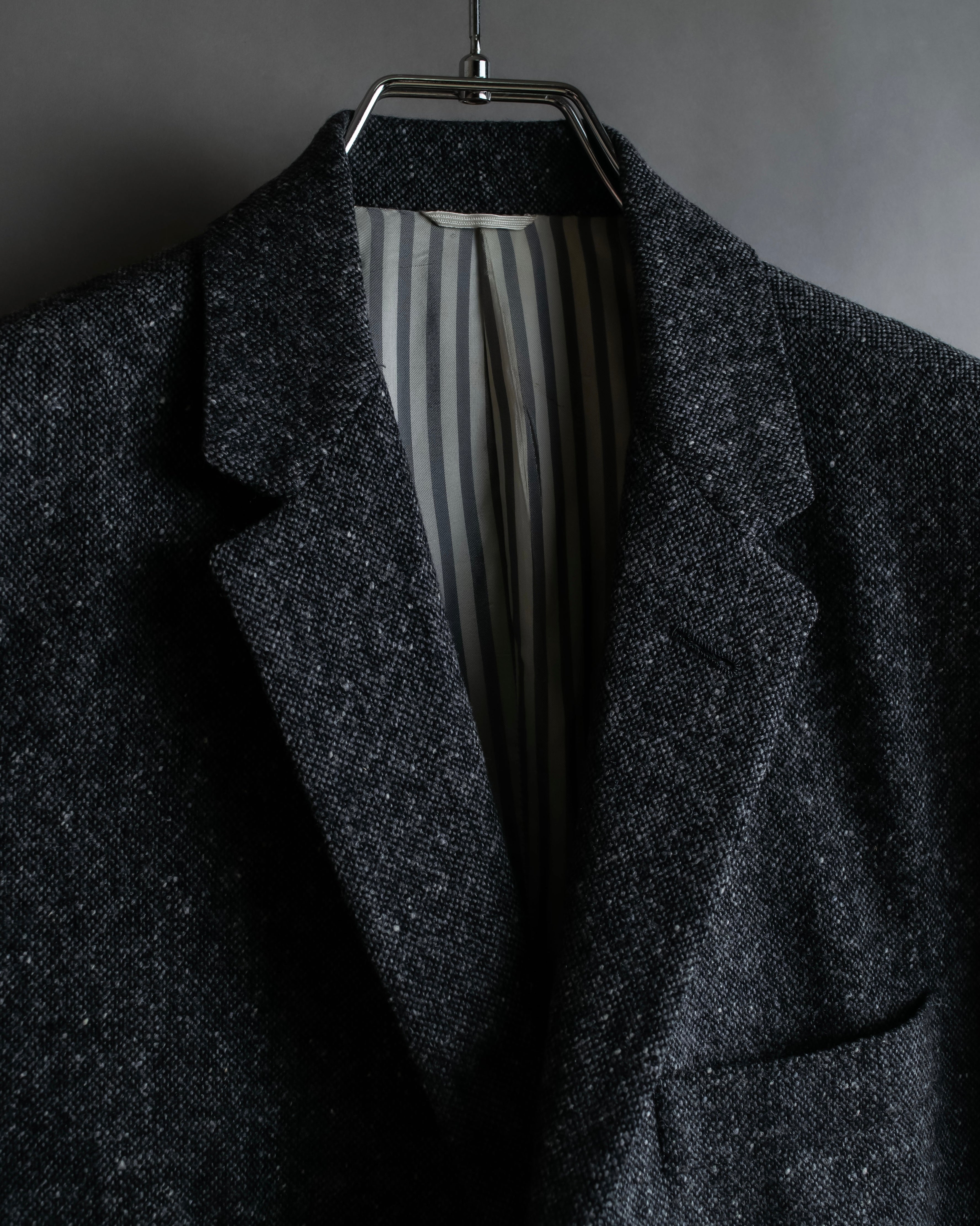 "THOM BROWNE" 3-button napped tweed tailored jacket