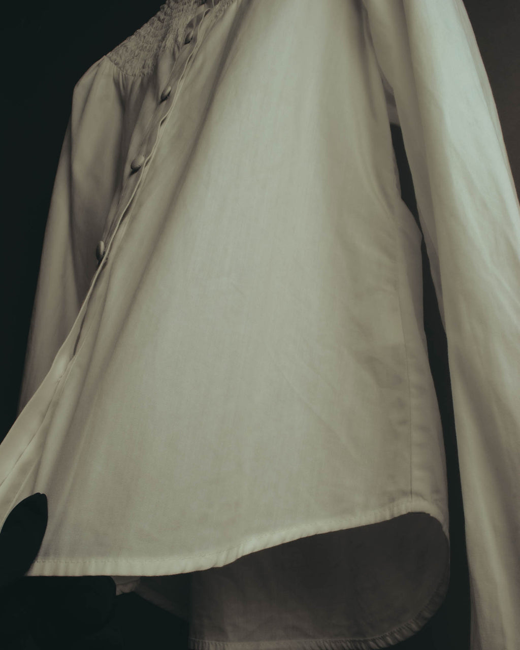"Véronique Branquinho" 90's-00's Delicately smocked cotton blouse