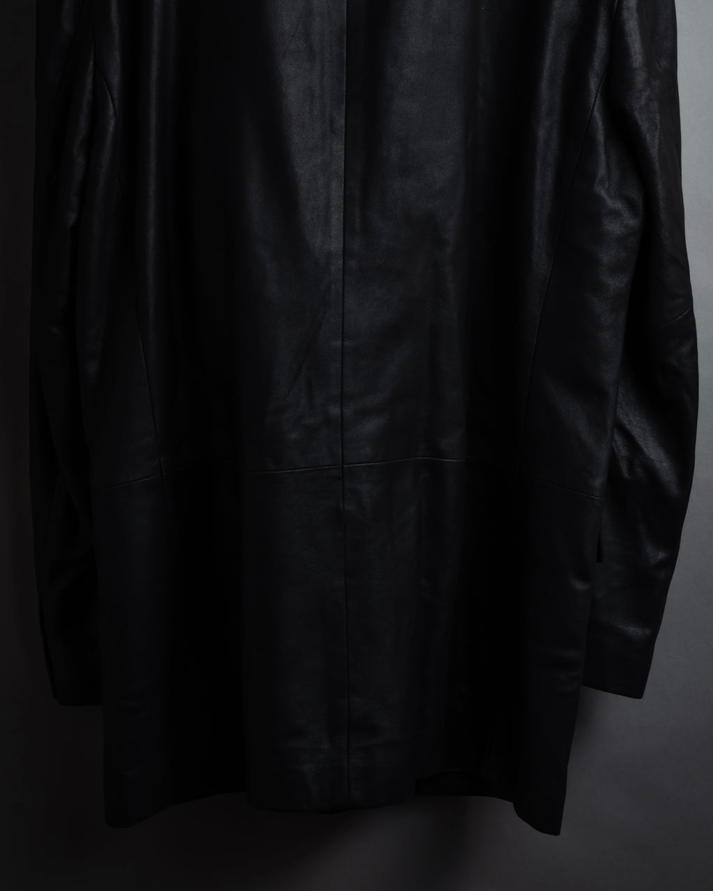 "HUGO BOSS" Oversized calf leather tailored jacket
