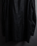 "HUGO BOSS" Oversized calf leather tailored jacket