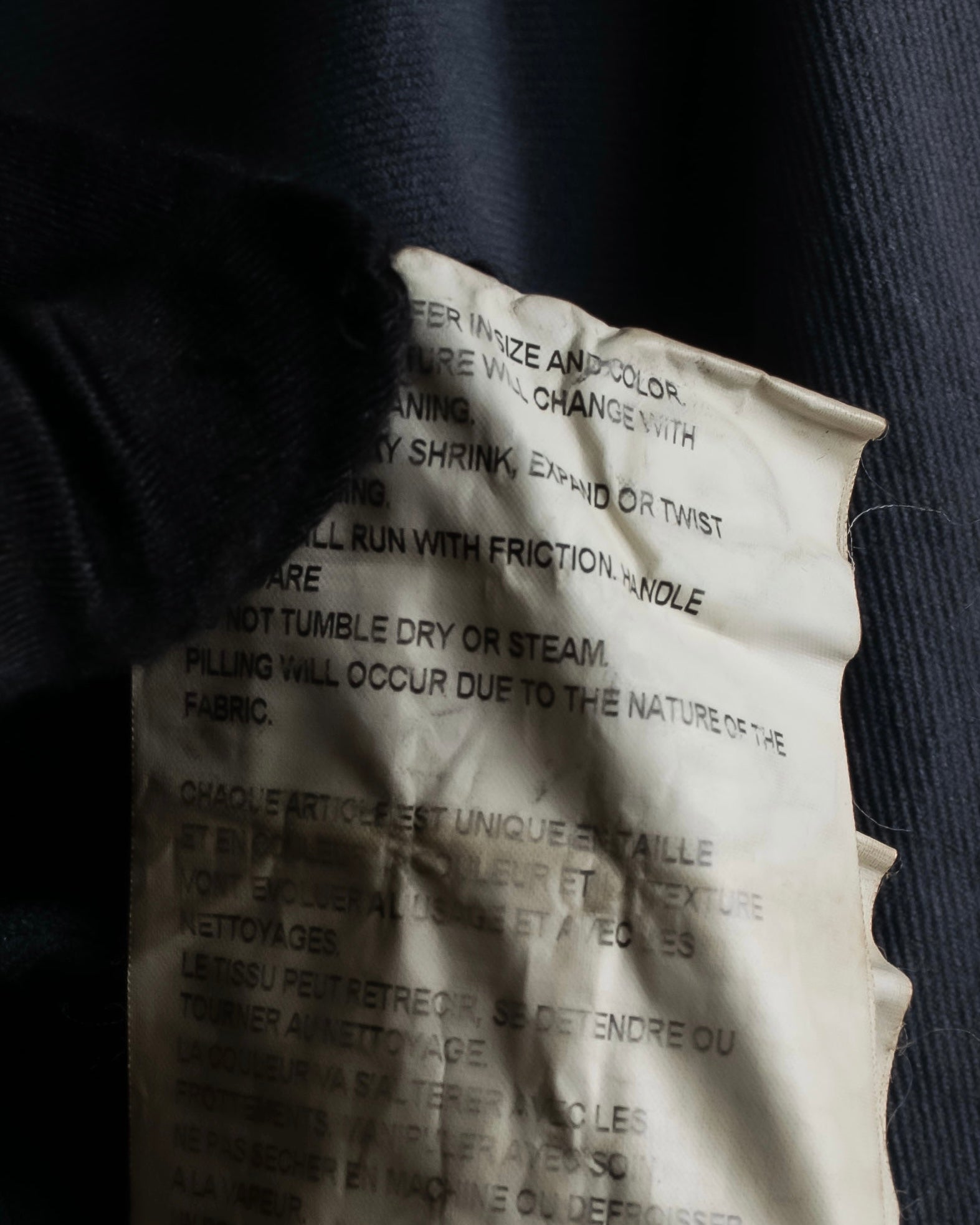 "COMME des GARCONS COMME des GARCONS" Stitchwork placket cut line coat