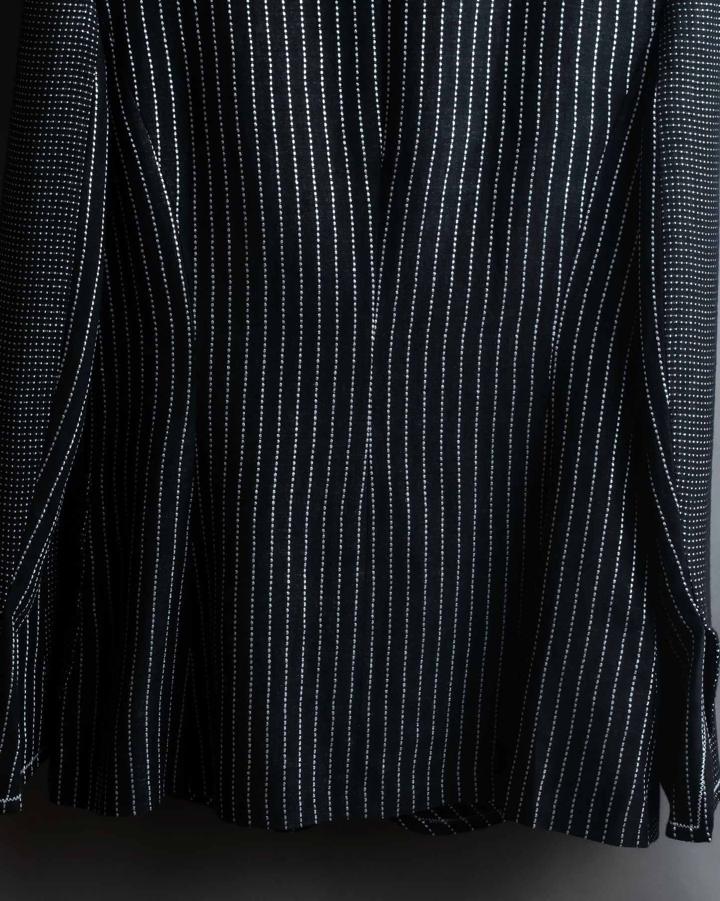 "GIANFRANCO FERRE" Striped＆dotted peak lapel tailored jacket