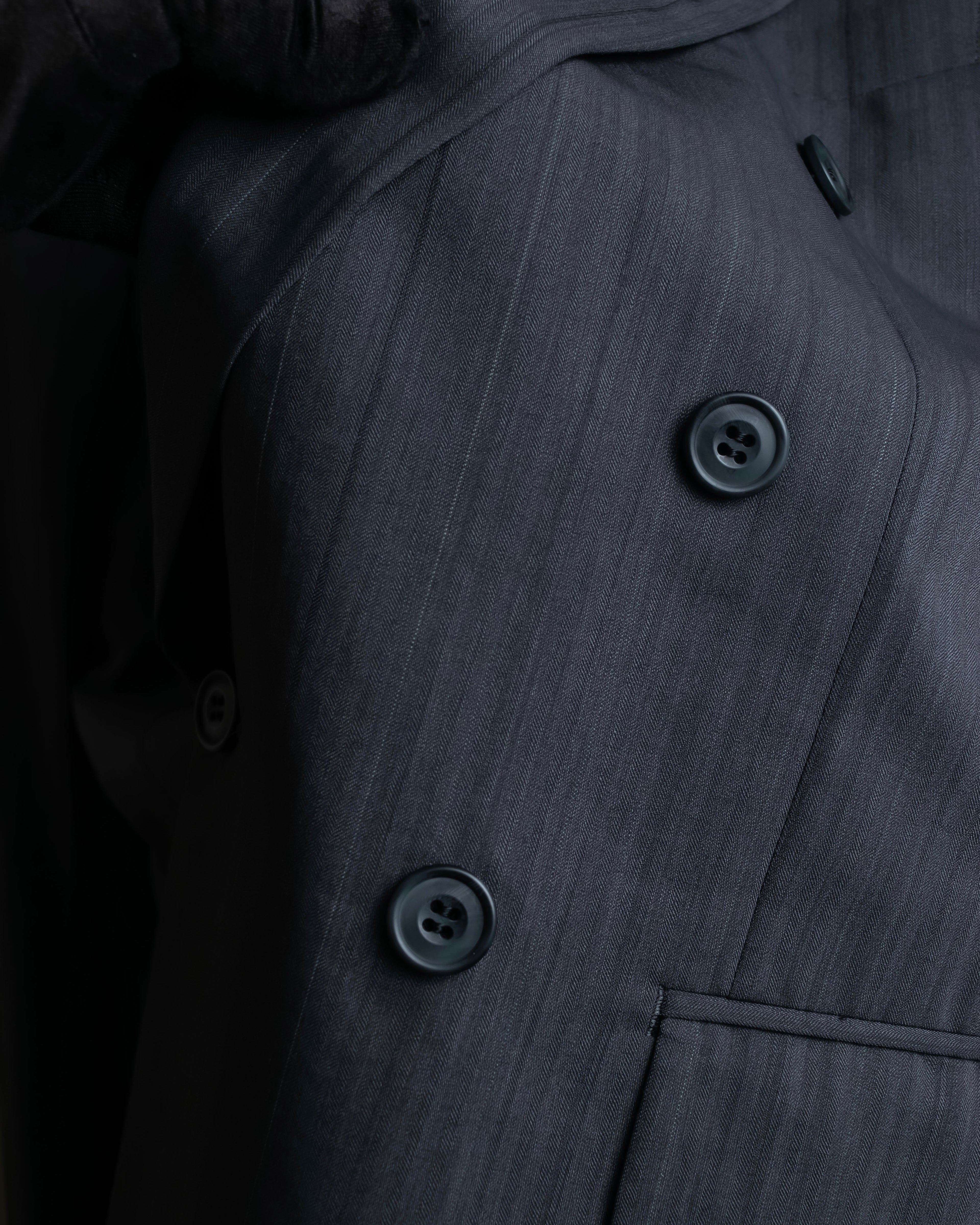 "CHRISTIAN DIOR MONSIEUR" Shadow stripe pattern classical formal detail set up